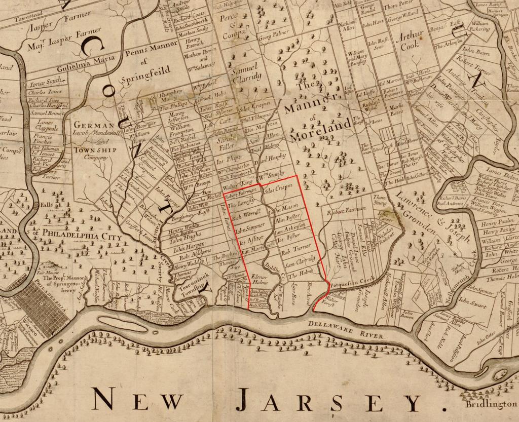 The Evolution of Holmesburg In the autumn of 1681 William Penn appointed three commissioners - William Crispin, John Bezar, and Nathaniel Allen - to proceed to Penn s new colony of Pennsylvania to