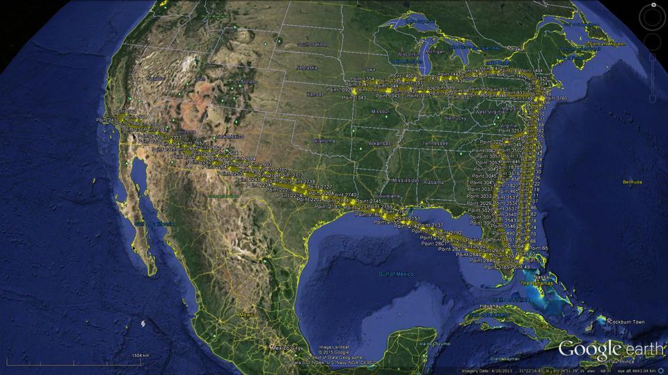 Initial SBB AOC ACARS Flight Routes Flying today over: CONUS NAT Gulf of Mexico WATRS AOC