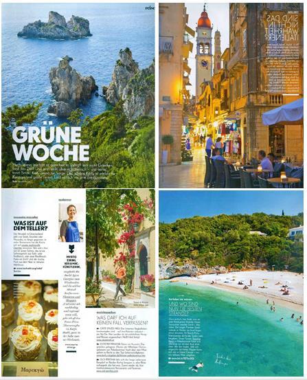 PICTURESQUE CORFU - GERMAN MEDIA VISIT Women s title reveals reasons for island s enduring appeal Print Circulation: 150,000 German woman s lifestyle magazine Barbara published a seven-page travel