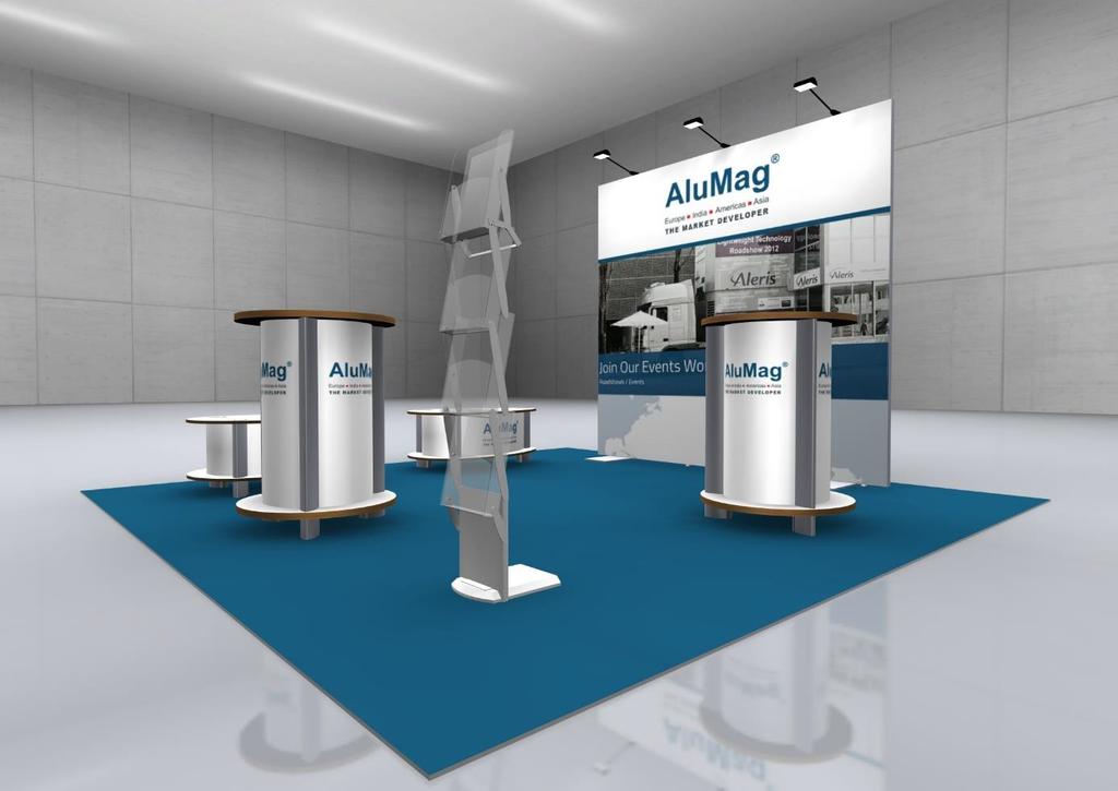 Being An Exhibitor (Only 2 out of 8 booths still available for booking) AluMag Booth System - Service List: 1 x 140sft / 14sqm carpet 1 x Rear wall for advertising: 8.