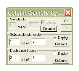 Height Subsampling Cruises Step #2 - Setting the Columns and Plot Cycle for Method #2 Dbh-Only Plots To set up the columns for the dbh-only plots, go to Set Display Columns and then go to the Sample