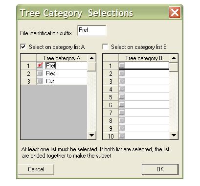 Tree Category Cruises Step #3 Save the Cruise by Tree Category Back in the office, you can save a cruise by Tree Category Code by selecting the Save By Tree Cat shortcut button on