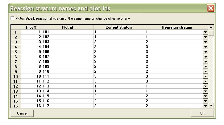 #4 which is located in Stand #2. Click OK and you can enter your normal plot data.