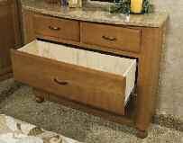 features the residential-style dresser with full