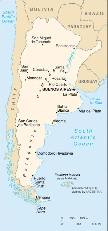 Figure 12: Map of Argentina