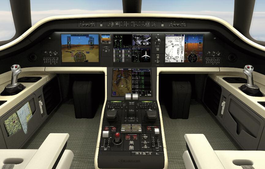 A F L I G H T D E C K S O A D V A N C E D I T C A N S E E T H E F U T U R E. The flight deck of the Legacy 500 is an extension of the philosophy that designed the cabin.
