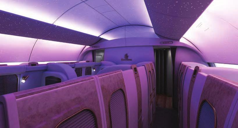 Emirates 777 first-class cabin Horizon up The most successful cabin architecture reflects a harmonious relationship between the airline brand and the aircraft manufacturer s expressions (the latter