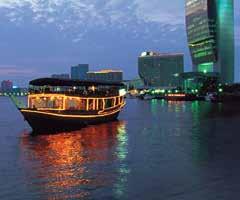 A great way to see Dubai at night. Cruises depart Dubai Creek and Dubai Marina.