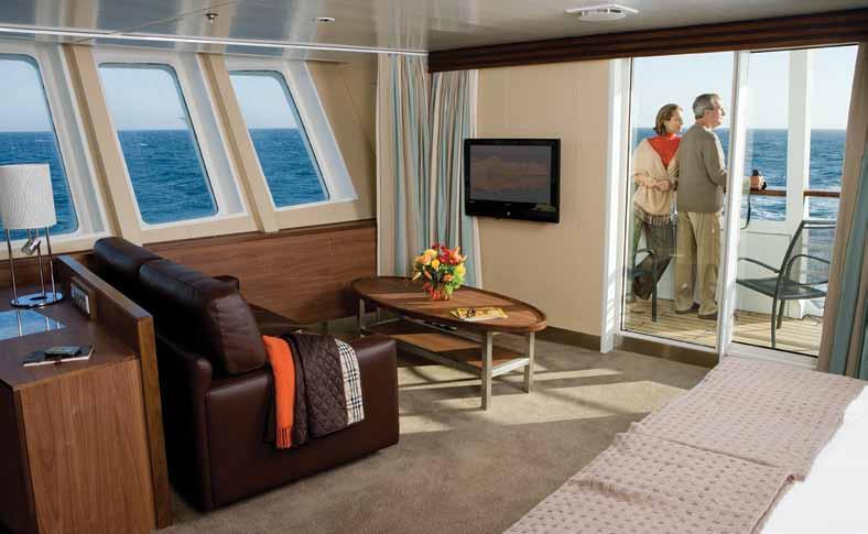 voyage in comfort Decorated in relaxing earth tones, National Geographic Explorer has