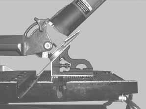 Angle Place Square on the Movable Cutting Table and position the Square against the Blade No Gaps between Blad eand Square Upper Screw (D) Verify Blade is even