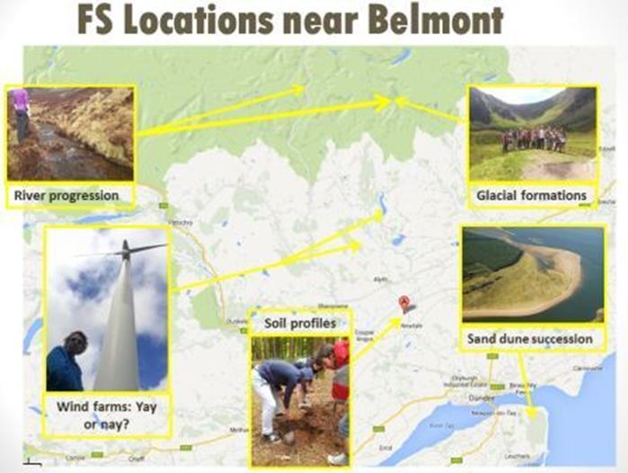 SOEC Field Studies Programmes Examples at Belmont Centre Belmont Centre is ideally located for intensive, Geography field studies trips.