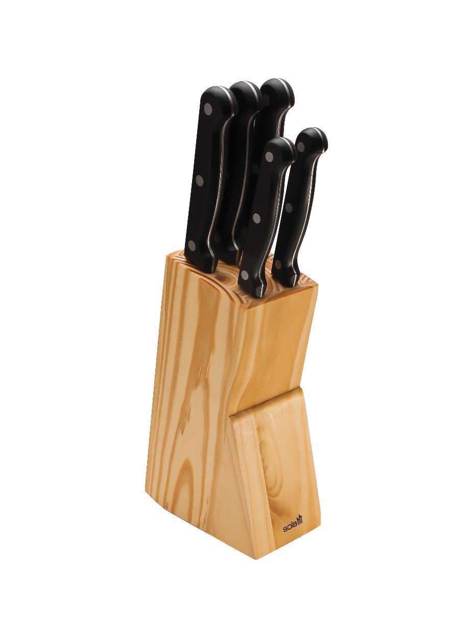 BLOCK KNIFE SETS 6 Piece Knife Block Set SET COMPOSITION Chef Knife 20cm