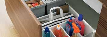 Cleaning Zone Storage for waste/recycling and cleaning bottles For TANDEMBOX antaro TANDEMBOX intivo drawer shown The sink base unit is an ideal place to store your waste/recycling bins as it