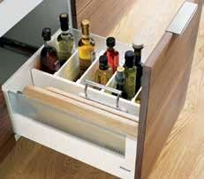 width of the drawer as required 3 Cross divider connector: attach to the ends of the cross divider and connect it to the adapter profiles on the sides of the drawer 9 Dividing wall: separates the