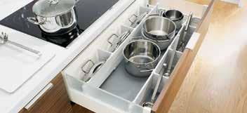 Dirty kitchen utensils can go directly into the dishwasher and perishable items can go back into the refrigerator.
