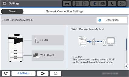 Конекција 2. Допрете на Пренасочувач. 3. Допрете на Започни со поставување. 4. Допрете на Wi-Fi поставување. Ако имате извршено поставки за Ethernet, проверете ја пораката и допрете на Да. 5.