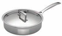 3-ply Stainless Steel Uncoated Product size capacity reference Uncoated Sauté Pan with lid 24 cm 2.9 L 962021241 Frying Pan 24 cm 962002242 Saucepan 16 cm 1.9 L 962009161 18 cm 2.