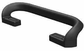 Moulded Grab Handle 9/01225, 9/01725/03 9/01225 - Black Polyurethane coating 9/01725/03 - Yellow Polyurethane coating Moulded in expanded polyurethane foam, this handle has a soft, resilient surface
