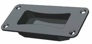 5 3-5mm Moulded Recess Grab Handle 9/01390, 9/01391 9/01390 - Glass Filled Nylon 9/01391 - Die Cast Black An attractive, flush fitting design