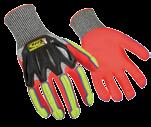 LIGHT DUTY GLOVES 065 R-FLEX IMPACT NITRILE The R-Flex Impact Nitrile is a breathable knit shell dipped in nitrile with a sandy finish Full knitted shell offers cut resistance Touchscreen compatible