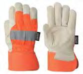 reflective tape One-piece palm FITTER S COWGRAIN GLOVE 536 (V5020400) YELLOW