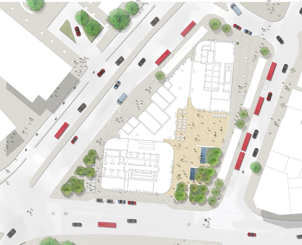 Our proposals Opening up the public realm The proposed scheme provides a new public