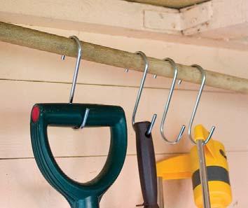 GALVANISED S HOOKS Versatile galvanised hanging hook ideal for garden