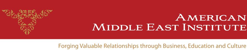 SPONSORSHIP OPPORTUNITIES American Middle East Institute Eighth Annual Conference Monday, October