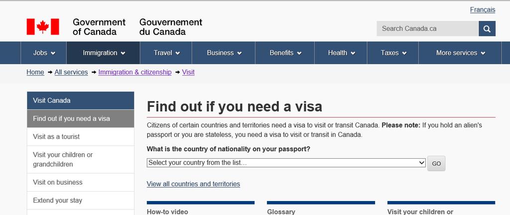 Customs and Immigration How do I obtain a visa? Please visit the Government of Canada website www.cic.gc.ca to see if you require a visa to enter Canada and to find a visa office near you.