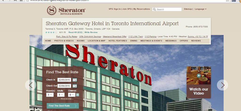 Sheraton Gateway Hotel (Saturday, June 11) If you are attending the tour, a room will be reserved on your behalf at the Sheraton Gateway Airport Hotel for the night of Saturday, June 11.