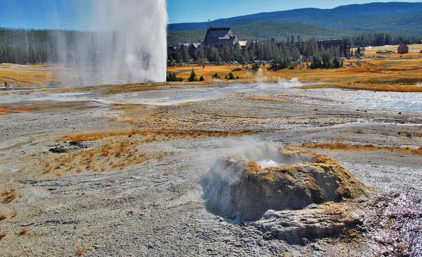 Old Faithful Area SHOPPING Old Faithful Lodge Cafeteria - The only dining room with a view of Old Faithful Geyser! Open May 11 - September 30, 2018 Open for lunch and dinner.