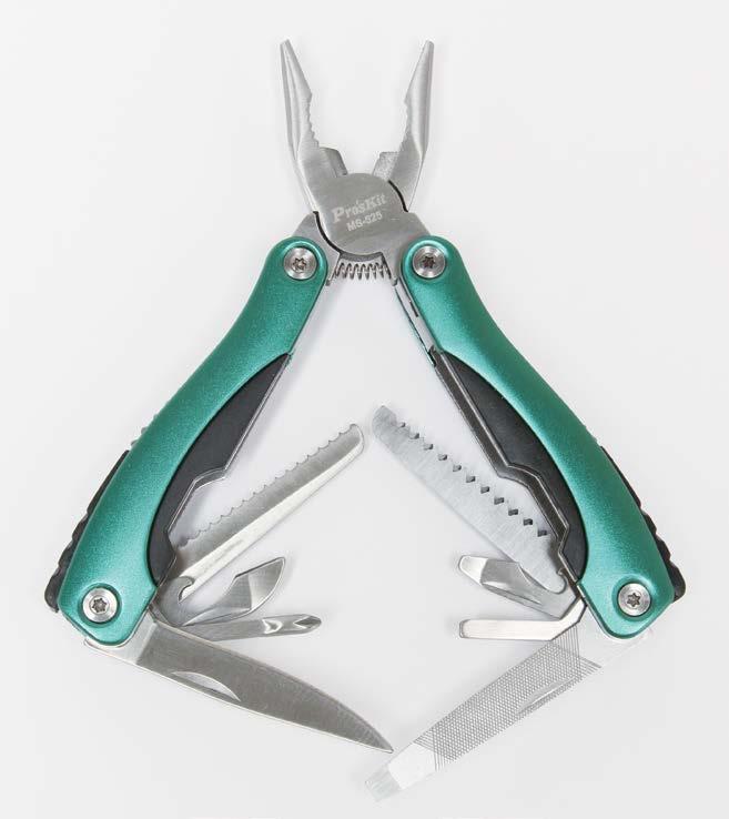 MS-526 12 IN 1 MULTI-TOOL STAINLESS Rugged stainless steel construction, corrosion-resistant. With nonslip rubber grip handle, more durable and comfortable.