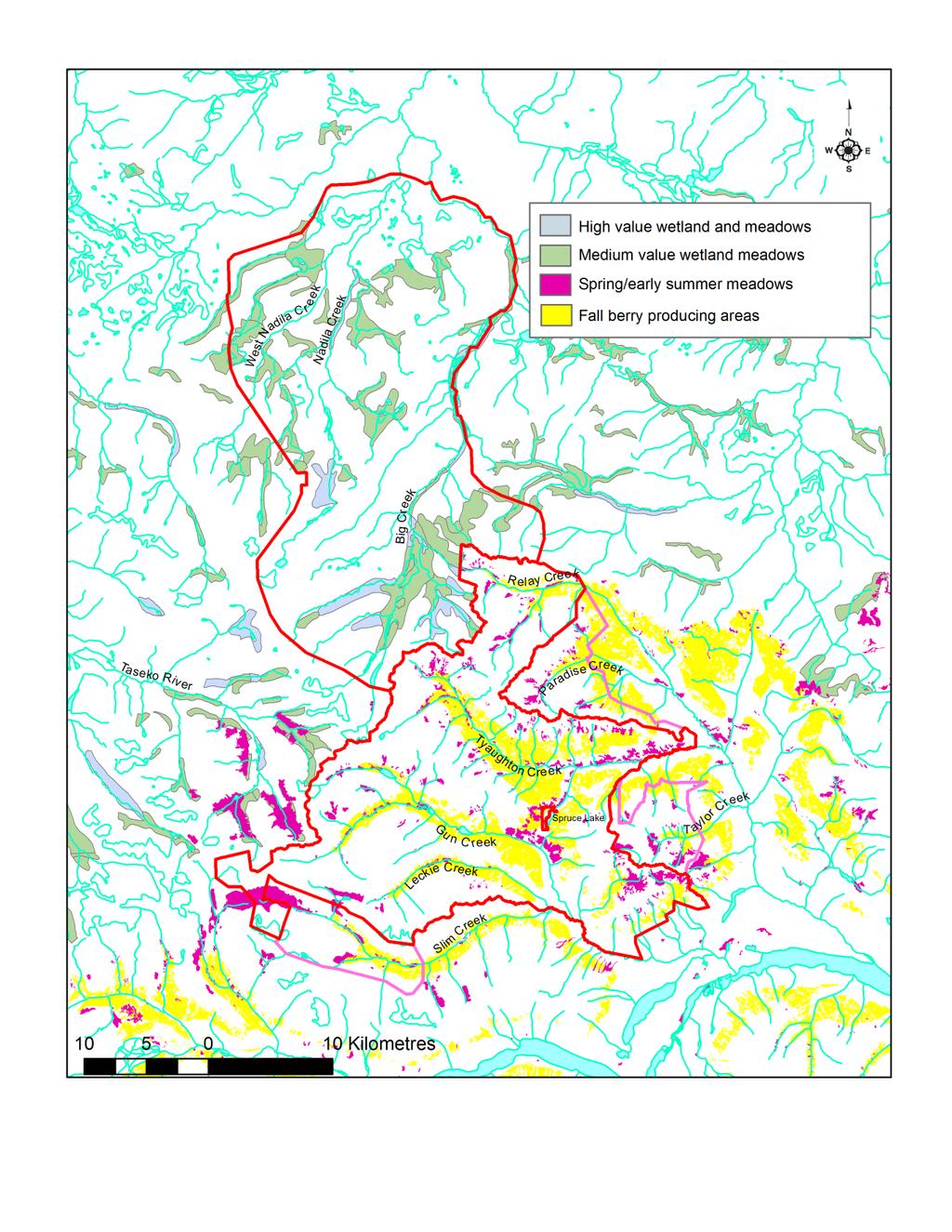 Figure 4: Grizzly Bear Seasonal Habitats Note: Mapping derived from different habitat models for each park.