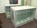 CABINETS, GLASS SHELVED, 1400 x 800cm,