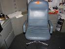 OFFICE ARM CHAIR, GREY LEATHER 121 2