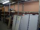 STOCK SHELVING, 5 BAYS, GREY STEEL FRAME, PARTICLE BOARD