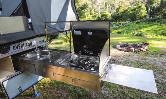OVERLAND XD SERIES 2 Designed to offer comfort and conveninence for a family that likes to take the more adventurous routes, this doublefolding camper trailer from Blue Tongue takes the hard work out