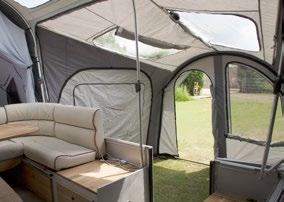 The Full Awning is capable of taking two extension pods, which in turn can each take an