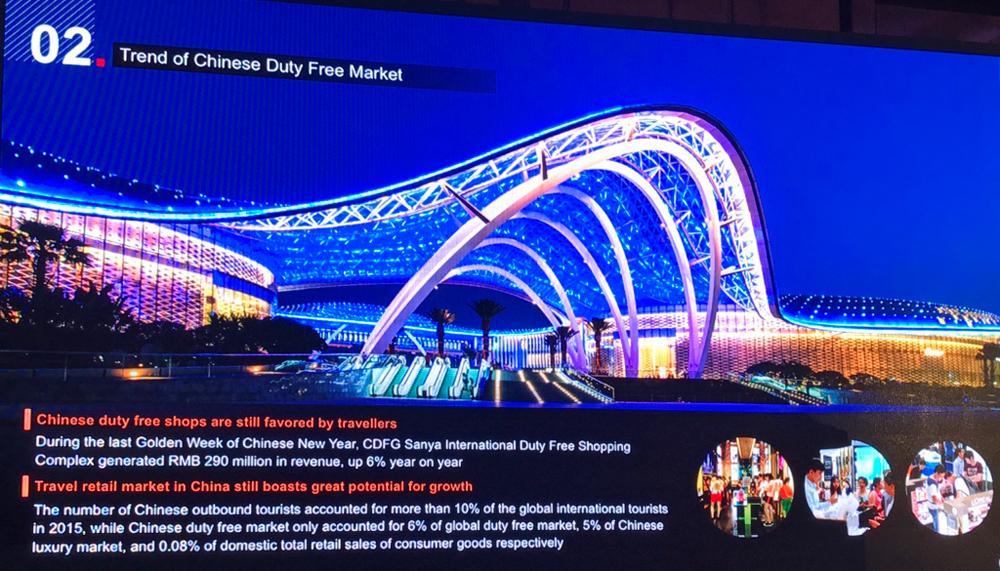 I E CDFG confirms $42m Golden Week anya sales As well as providing analysis of the growing and changing luxury market, Chen importantly highlighted the tremendous growth in China s airport