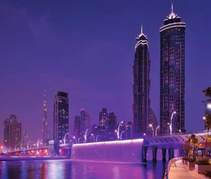 Dubai Mall (hop on the free shuttle) + a 10-minute walk to the Metro for easy access to old + new Dubai.