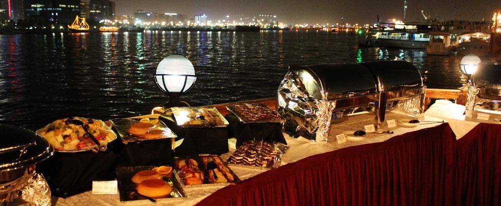 00 Hrs) After Fresh & change depart for Gold Souk Market for shopping by bus. Evening enjoy Dhow Cruise with Arabian cuisine on board. Enjoy Arabian dinner at Dhow Cruise. Overnight stay at the hotel.