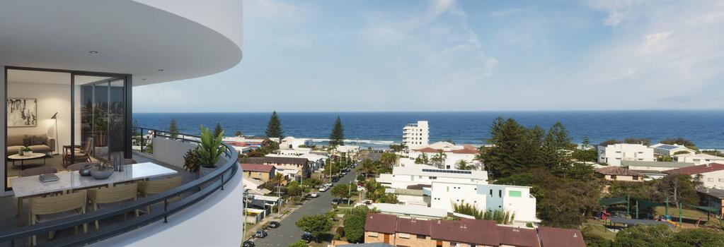 Artist impression. Actual view from level 9 across Mermaid Beach. Artist impression. OTTO Mermaid Beach features high quality retail on your doorstep.