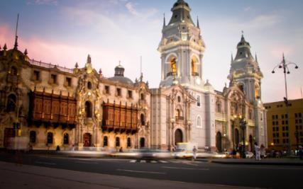 Itinerary The Best of Peru & Colombia Days 1-2: Lima Meals included: Dinner Fly overnight to Lima, Peru s historical capital, arriving the same or following day.