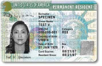 redesigned Permanent Resident Card, also known as the Green Card, which is now green in keeping with its long-standing