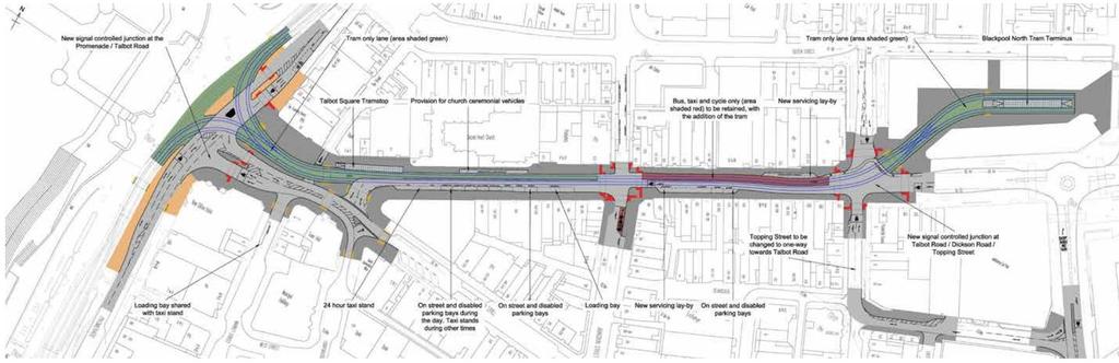 changes to the highways and traffic management system mean that the Preferred Option at OBC had evolved from a terminus on High Street to a terminus parallel to Talbot Road with potential for further