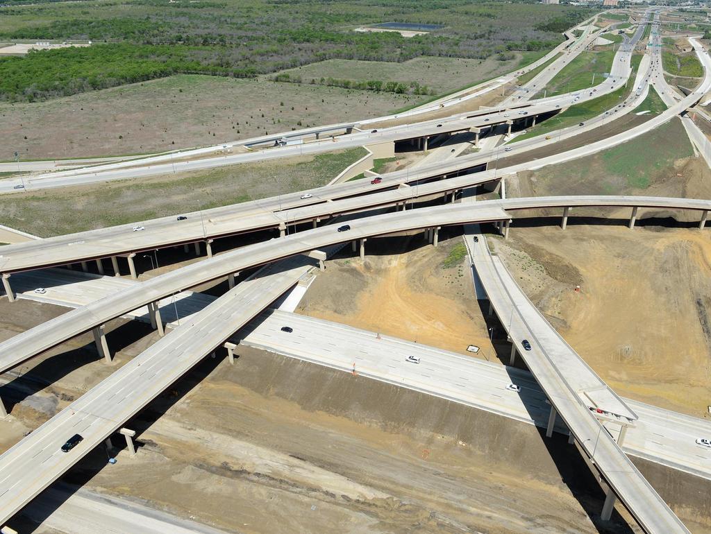 The southbound SH 121 bridge to westbound SH 114 has opened