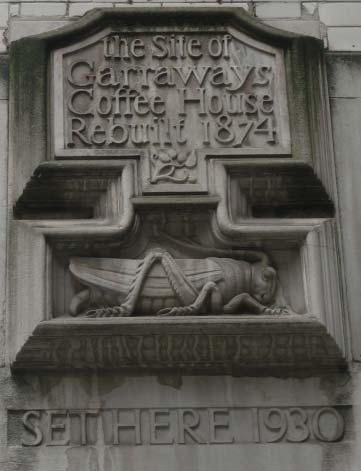 The symbol of Thomas Gresham (a Mercer) hangs outside Martin s Bank, and is from the original financial