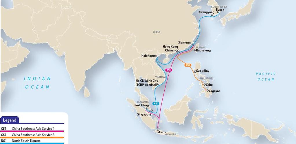 Intra Far East: North Asia Southeast Asia APL services outside of the OCEAN ALLIANCE THE APL ADVANTAGE