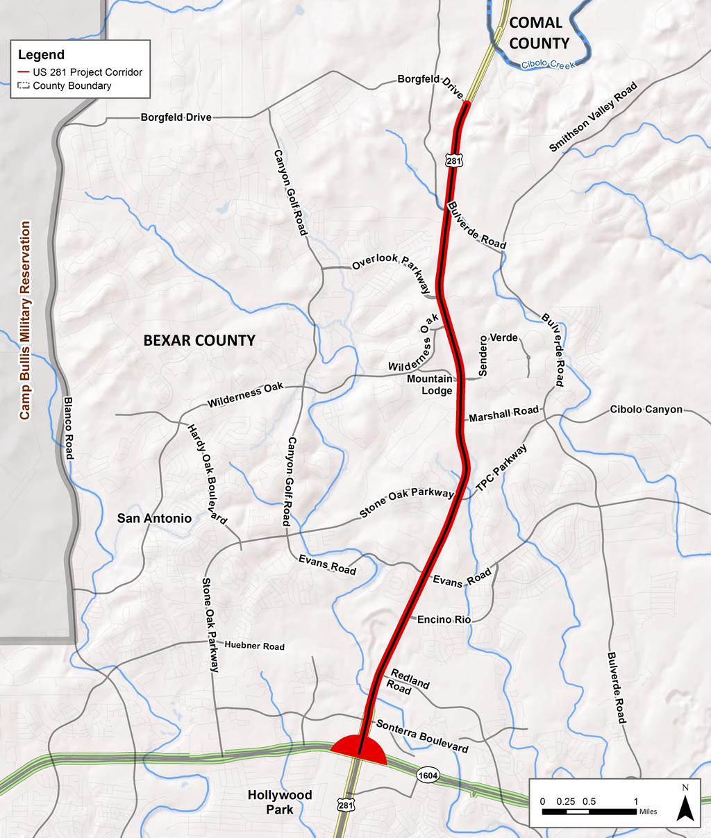 Parkway Begin construction in 2016* Open in mid-2017* Segment 1 Loop 1604 to North of Stone Oak Parkway Includes four