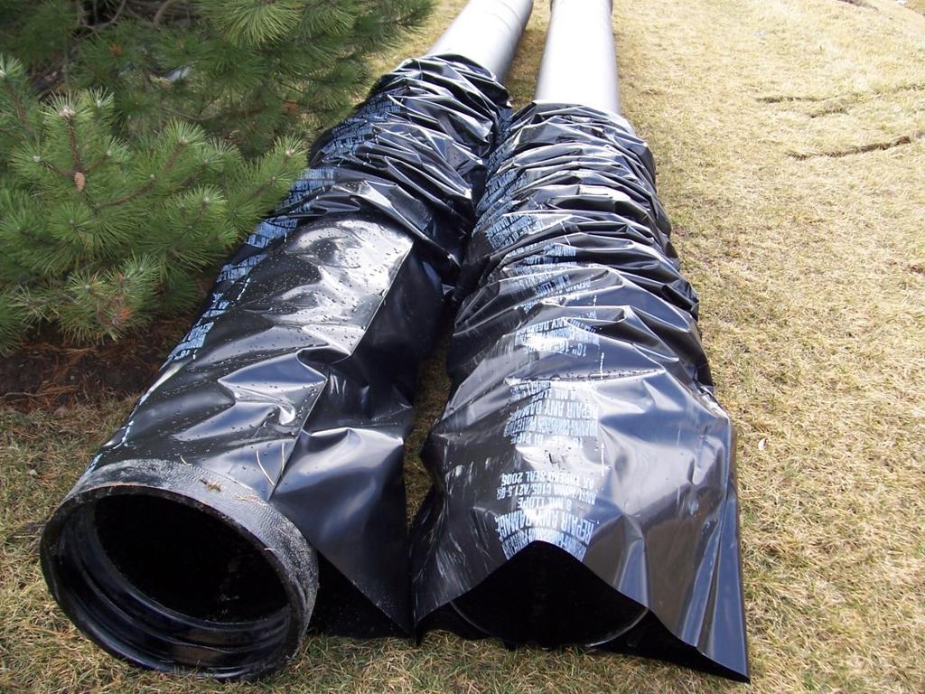 Polyethylene Encasements Section 2 Linear Low Density Polyethylene Encasements (Polywrap) For Ductile Iron Pipe Our Polywrap is made of 100% virgin polyethylene plus 3% carbon black for coloring and